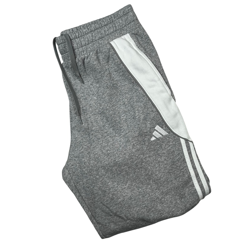 Adidas Tiro 24 Fleece Tapered Joggers Sweatpants Mens Large Fits 31x29 Grey